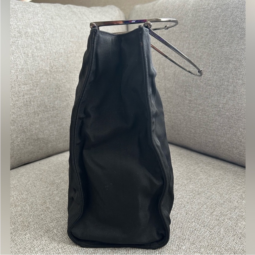 Gucci Nylon black bag with Gunmetal Silver handles 002-1025 200682 - Picture 7 of 16